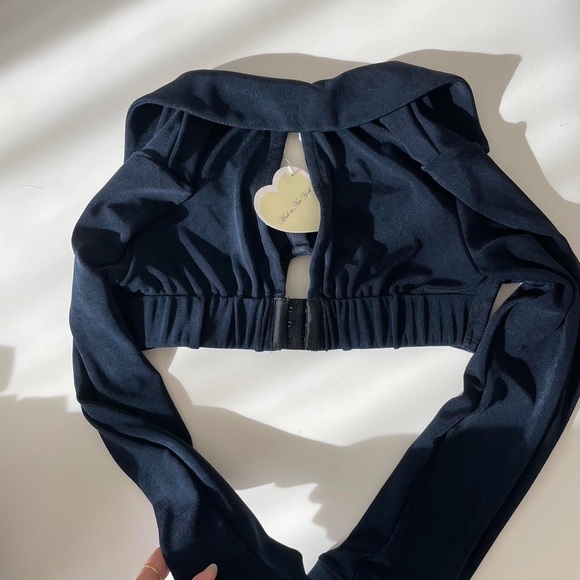 NWT Mirror Palais Button Crop Skirt -Navy - Picture 3 of 3